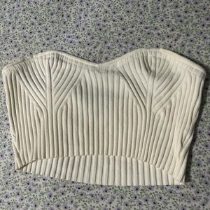 Bandeau White Cream Top